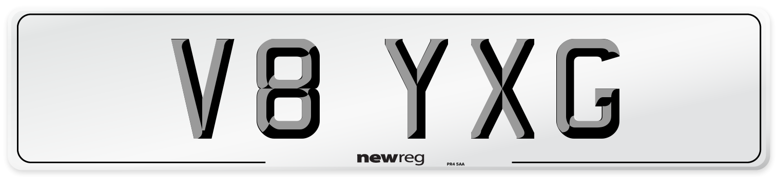 V8 YXG Number Plate from New Reg